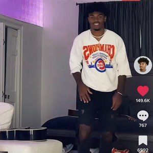 Vintage Chicago Illinois Cubs Champions Sweatshirt worn by Malik